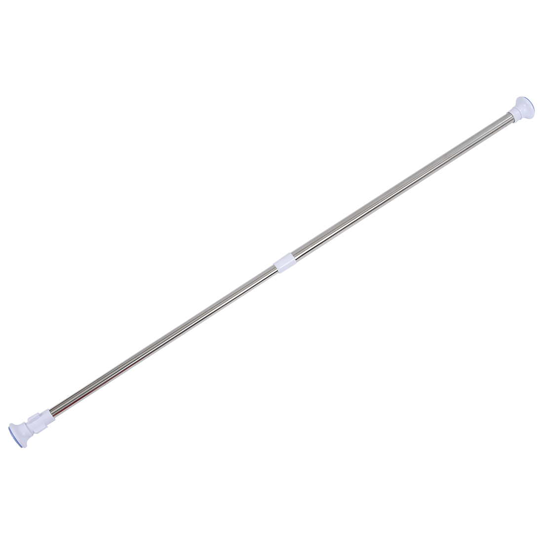 Rvs Ronde Kop Uitschuifbare Telescopische Spanning Douchegordijnstangen 70-120Cm