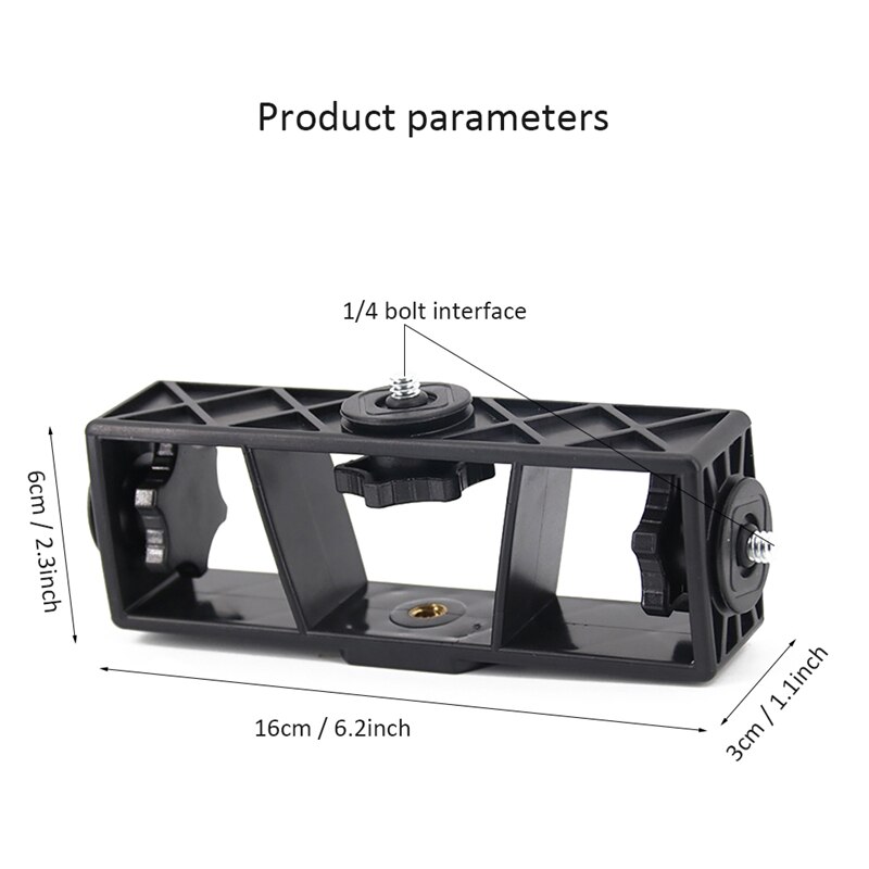 Sturdy Tripod Mount Plate clamp for iphone Mobile Phone Live Bracket Three-position fixing clip universal LED Ring Light Kit 1/4