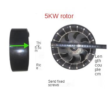 Extensor de rango de vehículo eléctrico, accesorios de generador de gasolina de 3000w5000w, 48V, 60V, 72v, extensor de rango, estator de rotor, 27 niveles, puro co: 3000W Stator