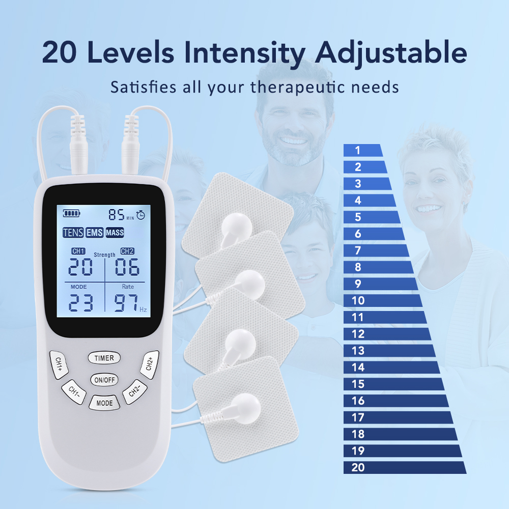 Tientallen Spierstimulator 12-Modus Elektrische EMS Acupunctuur Lichaamsmassage Digitale Therapie Afslankmachine Elektrostimulator