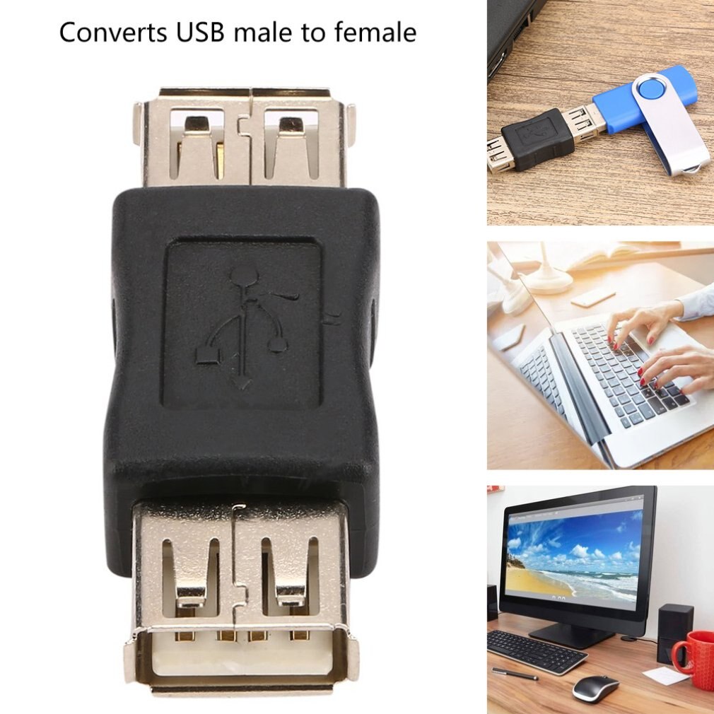 Usb 2.0 Type A Vrouw Tot Vrouw Koppeling Usb Adapter Connector F / F Converter Toepassing In Verlichting