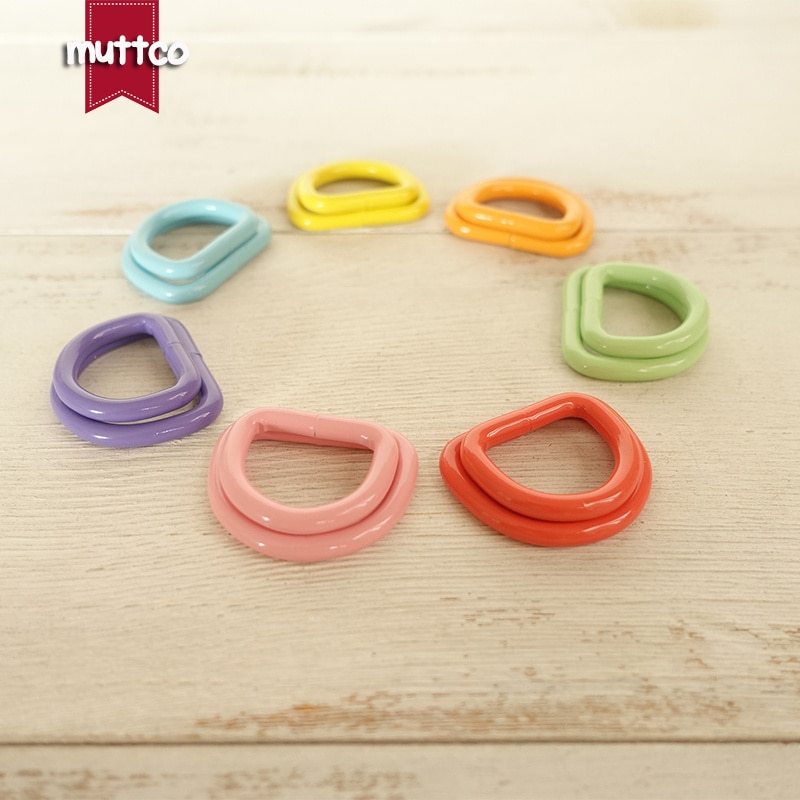 Anneau D en métal coloré pour collier de chien, en alliage métallique, 7 couleurs, 20mm et 25mm