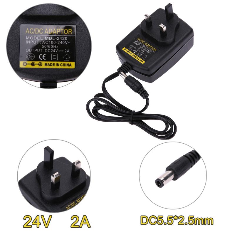 DC24V 2A Adapter AC 100 V-240 V naar DC 24V Converter Power Supply Adapter 5.5 *