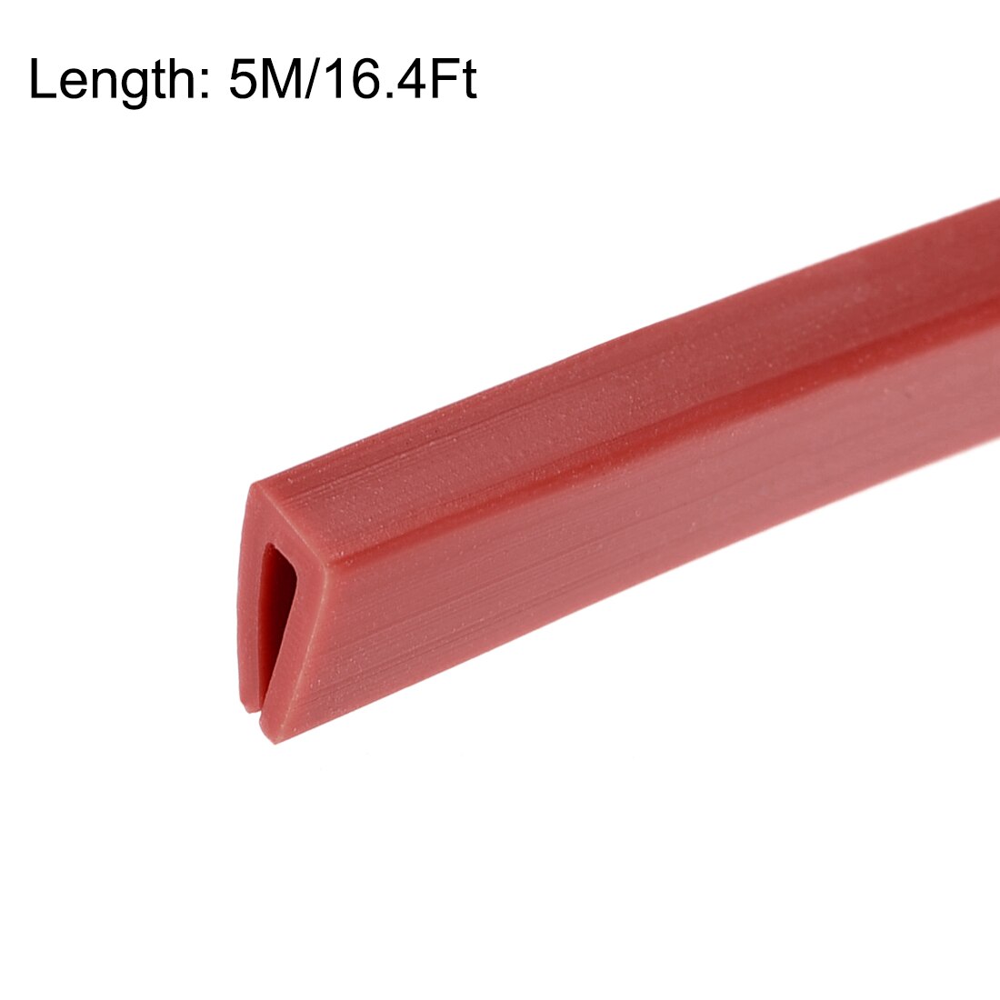 uxcell 1 Pcs Edge Trim U Seal Extrusion, Silicone Red U Channel Edge Protector Sheet Fits 0.1-1.5mm Edge 5M/16.4Ft Length