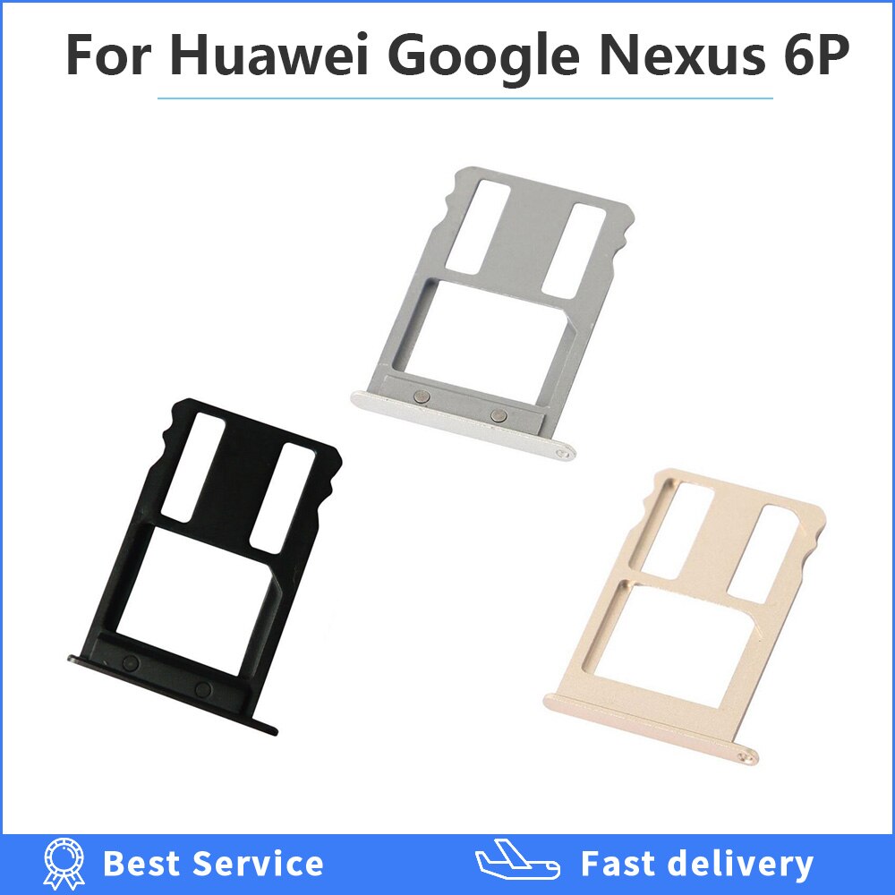 Black/Silver/Gold Sim Tray Stand For Huawei Google Nexus 6P SIM Card Holder Adapter Repair Replacement Card Slot Holder