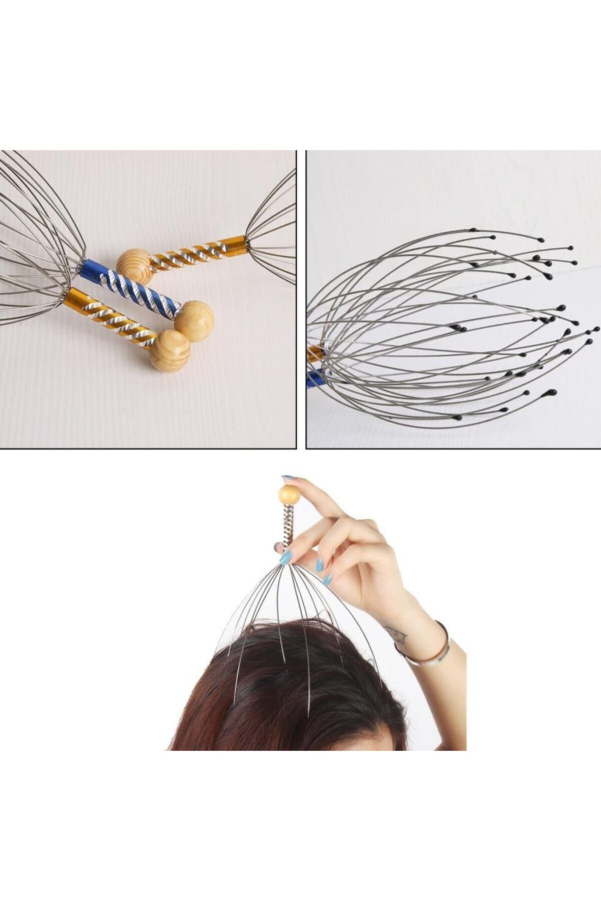 Bokoma Weiche Spitze Praktische Entspannende Kopf Kratzen Draht Und Massage Instrument