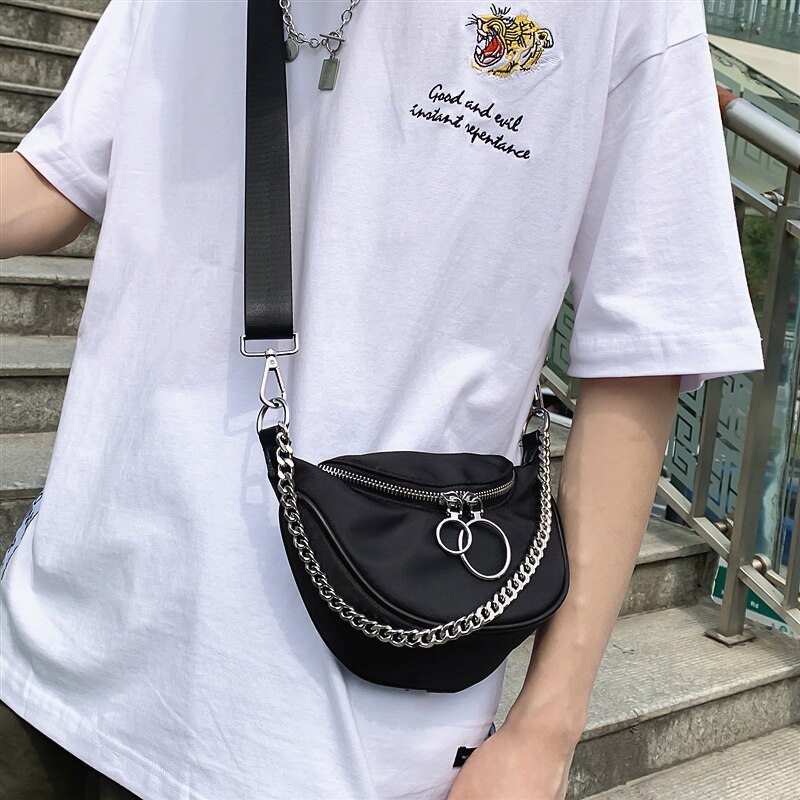 Original Uoct.all Couple Shoulder Bag Hip Hop Brand Ins Japanese Harajuku Casual Shoulder Bag Girl Messenger Bag