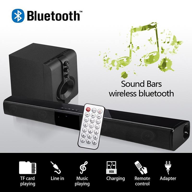 Hobbylane Draadloze Bluetooth Soundbar Multipurpose Draadloze Stereo Omliggende Sound Speaker Familie Theater Soundbar Subwoofer: Default Title