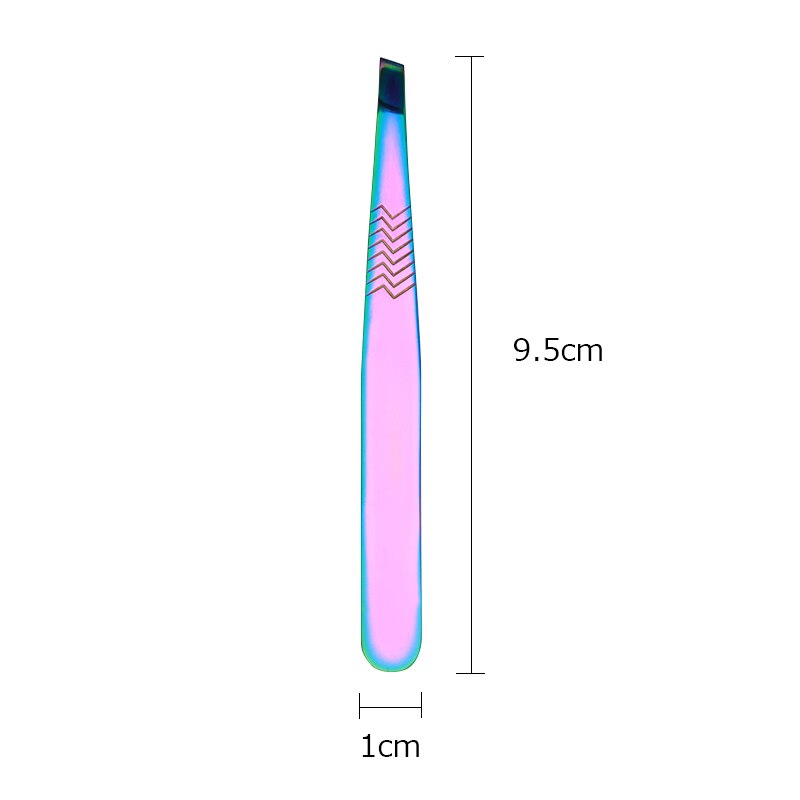 Rainbow Rvs Wenkbrauw Pincet Schaar Wimper Clipper Sticker Cutter Gezicht Haar Remover Make-Up Tool 1 Pc