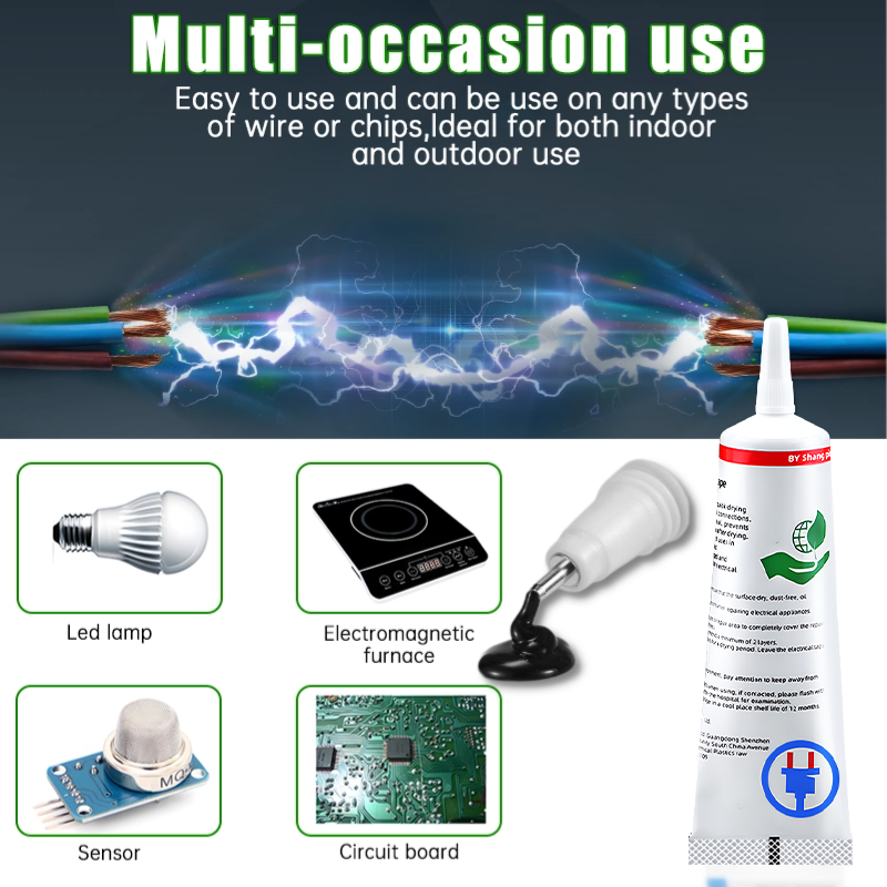 Ruban électrique liquide étanche, câble isolant en caoutchouc, colle pour manteau, adhésifs isolants, scellant, colle pour ligne de fixation domestique