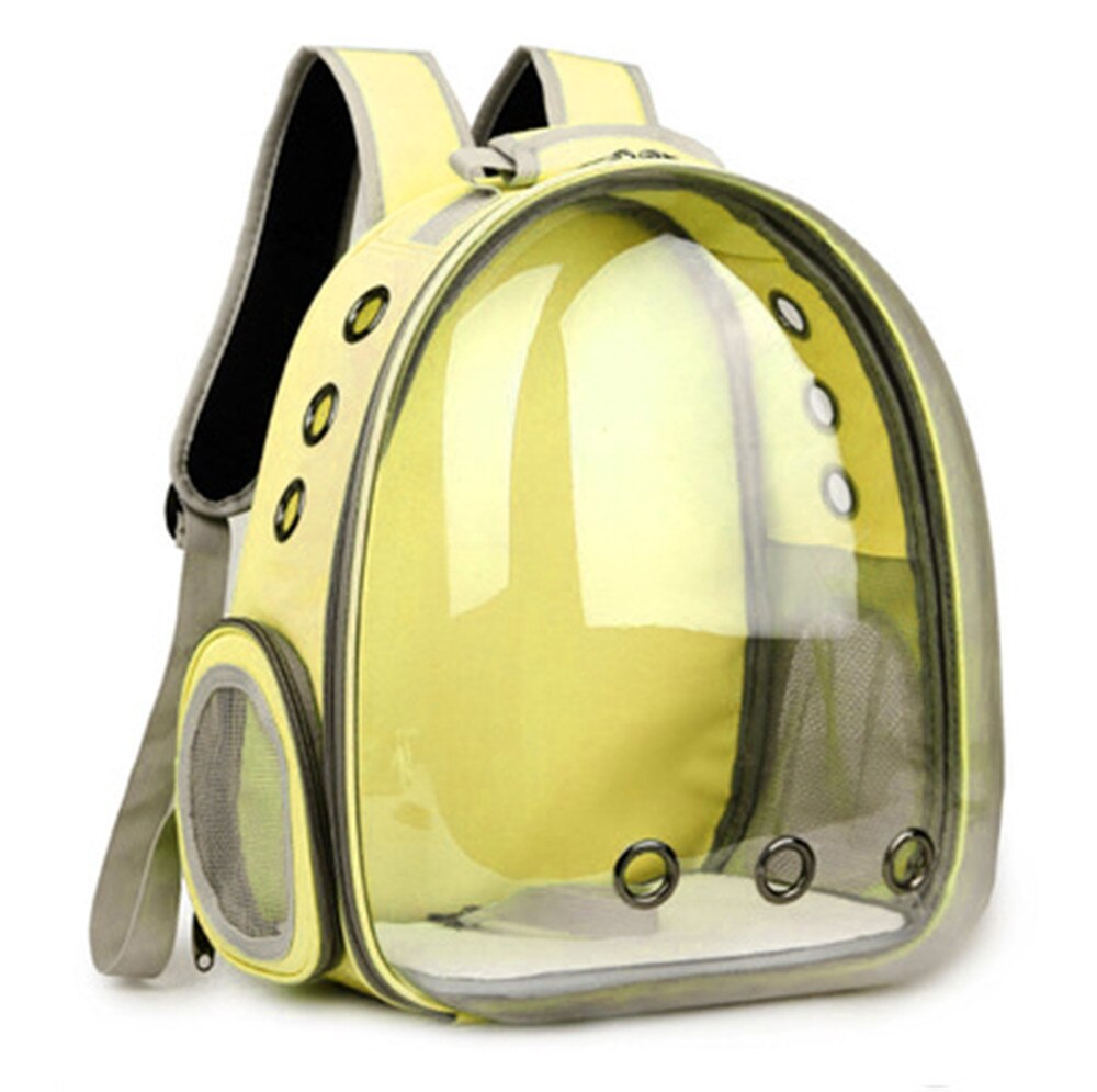 Pet Bag Dog Capsule Cage Accessories Carrying Breathable Outdoor Window Bubble Transparent Portable Travel Cat Bag: Green  