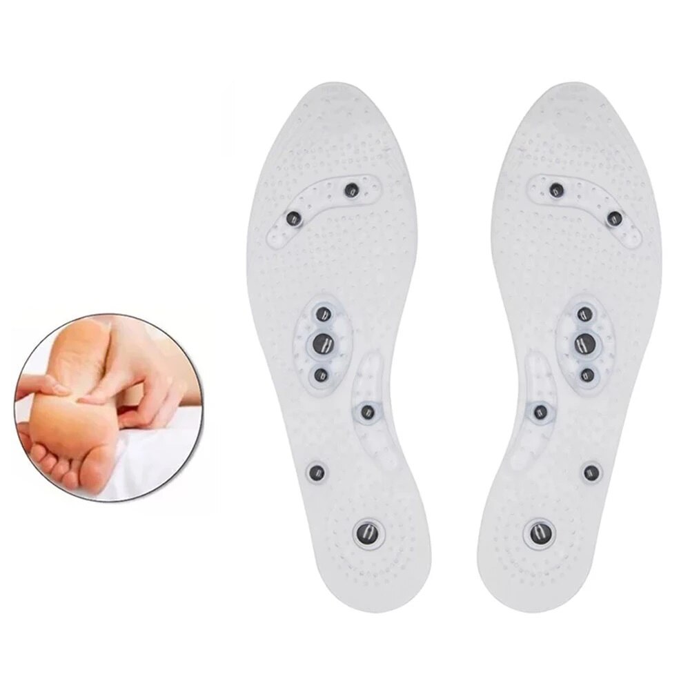 Magnetische Therapie Silikon Einlegesohlen transparent Abnehmen Einlegesohle Massage Fuß Pflege Schuh Pad Sohle unisex