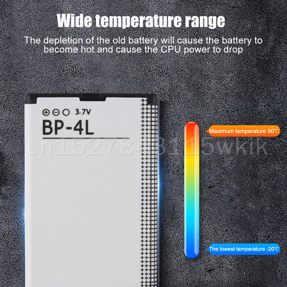 1500mAh BP-4L BP4L BP 4L Replacement Phone Battery For Nokia E61i E63 E90 E95 E71 6650 6760 N97 N810 E72 E52 Lihtium Battery