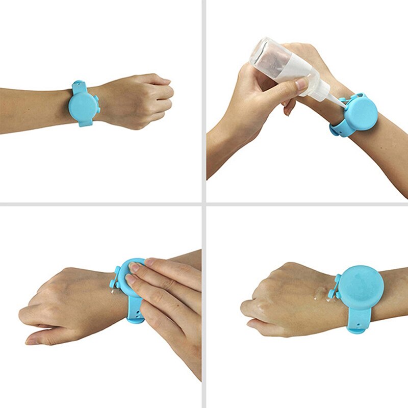 Reusable Wristbands Hand Sanitizer Dispensing Portable Bracelet Wristband Hand Dispenser Wrist Support