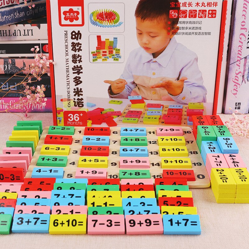 Bloques de dominó matemáticos para niños, 110 Uds.