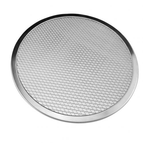 Aluminium tykkere non-stick netto runde pizza mesh pande bageplade køkken værktøj 6/7/8/9/10/11/12/13/16 tommer pizza pan bakeware: 12 tommer