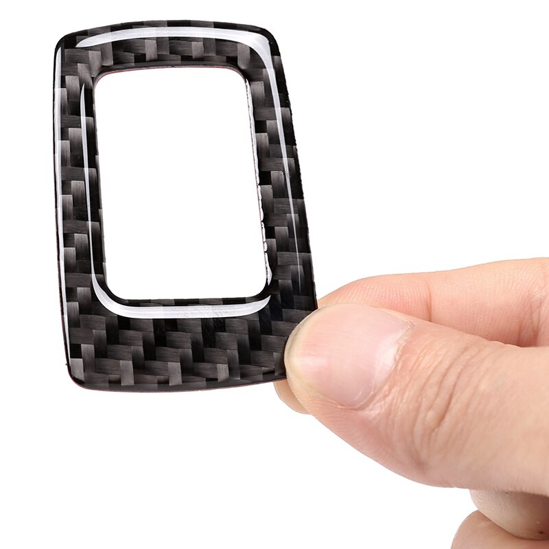 4 Uds elevador de ventana de fibra de carbono para Panel de botón interruptor moldura de cubierta de Marco pegatina decorativa para 3 Series E90 2005