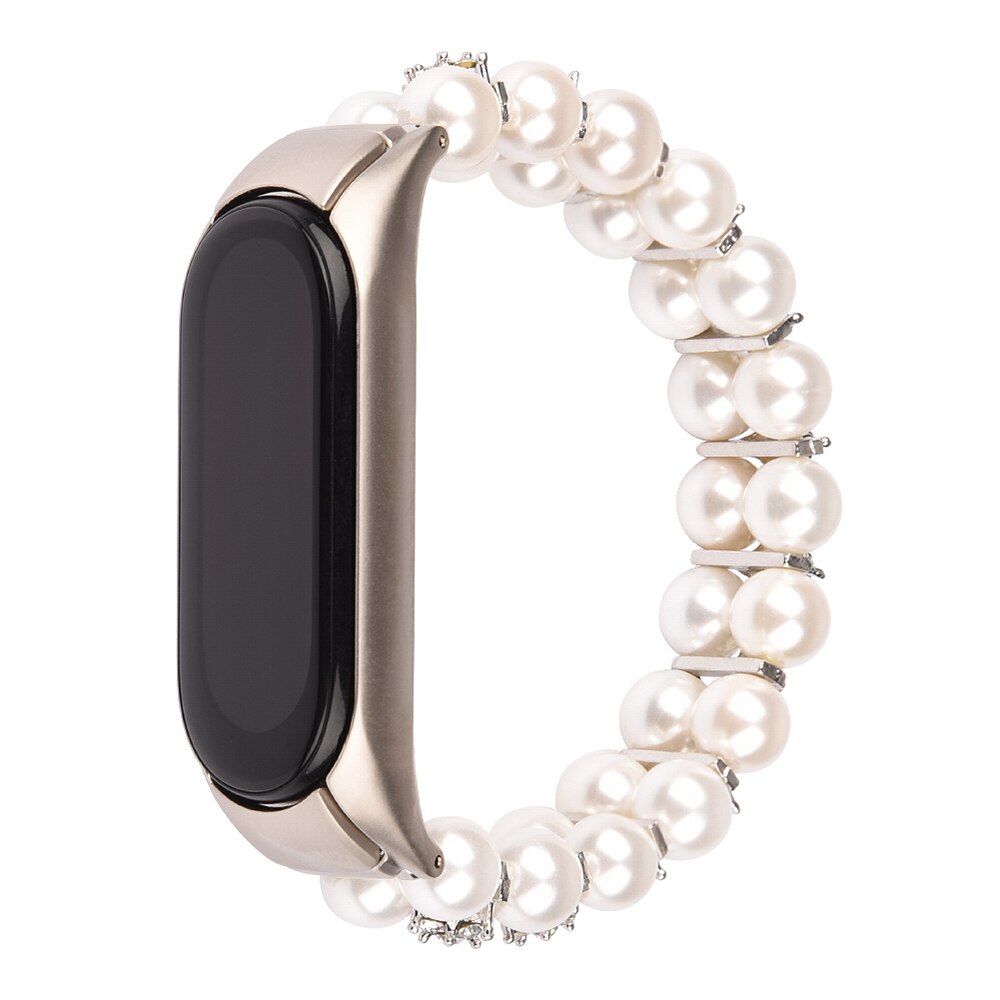 Pulsera de chica para Xiaomi Mi Band 6, pulsera elástica para Mi Band 3/4/5, joyería, pulsera con perlas