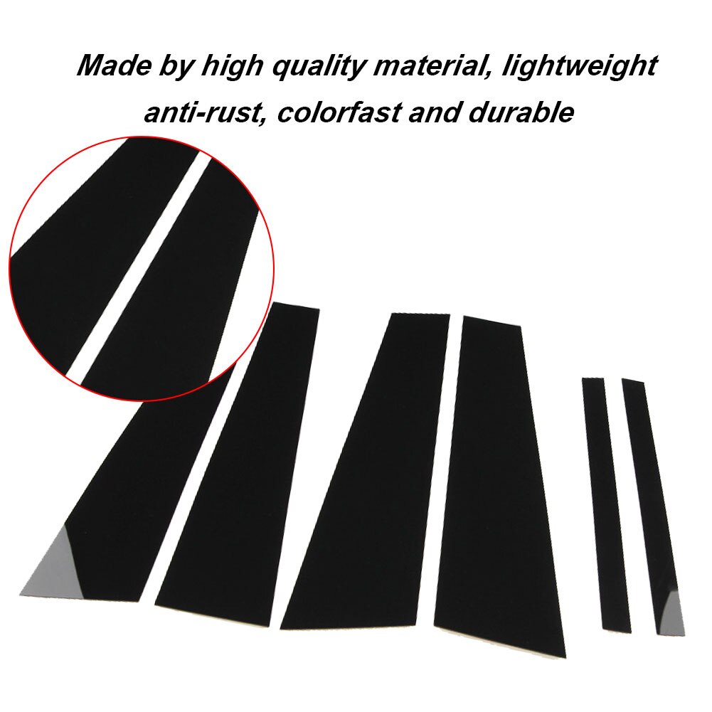 6 Packed PC Plastic Pillar Post Window Decal Cover Door Trim Anti Dust
