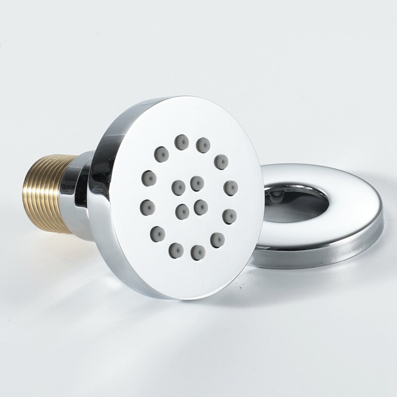 Round Shower Body Jet Sparyer Massage Spa Rain Showerhead Side Wall Mount Shower Head Sprayer, Chrome, 4PCS
