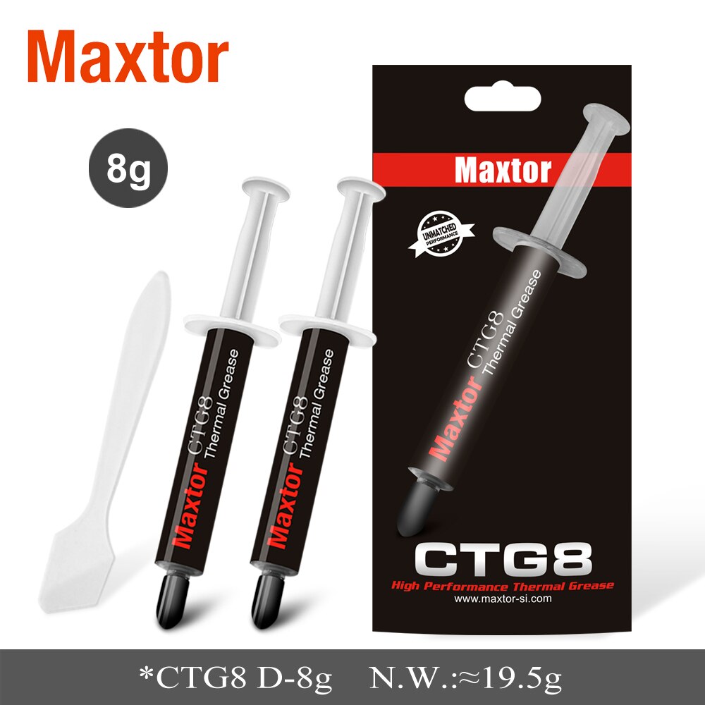 Maxtor 12.8 W /M-k CTG8 CPU/GPU Cmputer Radiator AMD Intel Processor Silicone Grease Thermal Paste 1g/2g/4g/8g/10g/20g: CTG8D(8g)