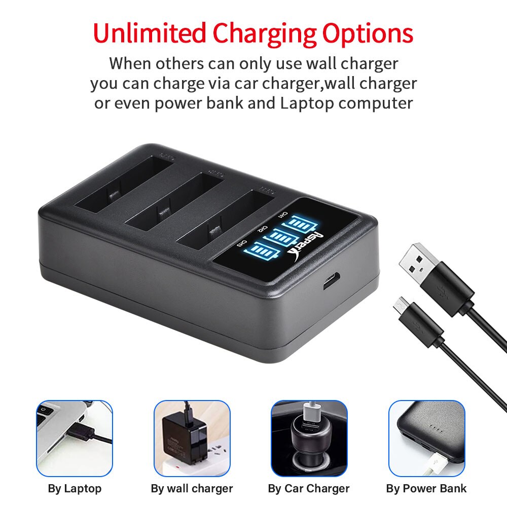 Batterie NB-6L NB 6L NB-6LH 6LH 6 LH, avec chargeur double USB pour Canon IXUS 310 SX240 SX275 SX280 SX510 SX500 HS SX500HS, 4 pièces