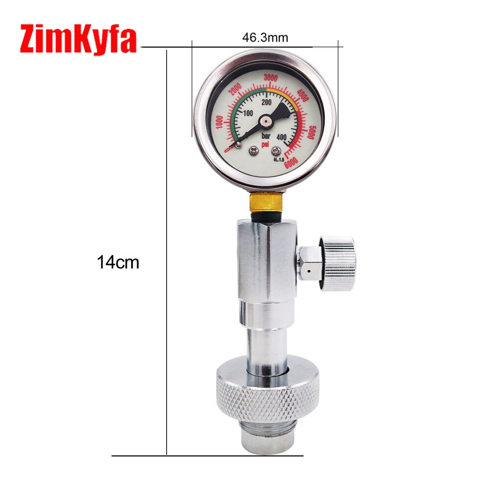 Tauchen Tauchen Luft Panzer Druck Prüfung Prüfer Lärm 232/300 Bar mit 400Bar/6000psi Messgerät
