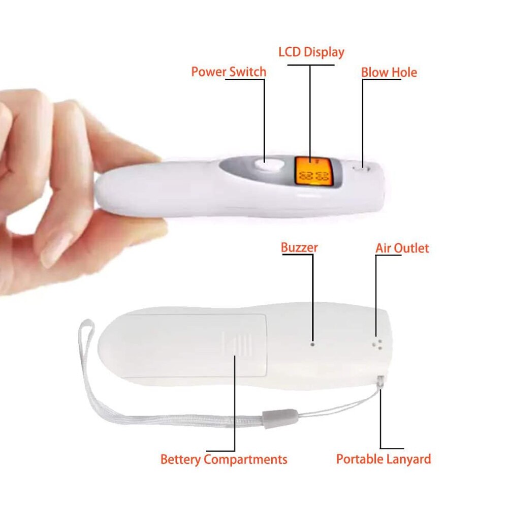 Handheld Breathalyzer Digital Breath Alcohol Tester Portable Handheld Alcohol Detection Breathing Alcohol Tester For Car Driver