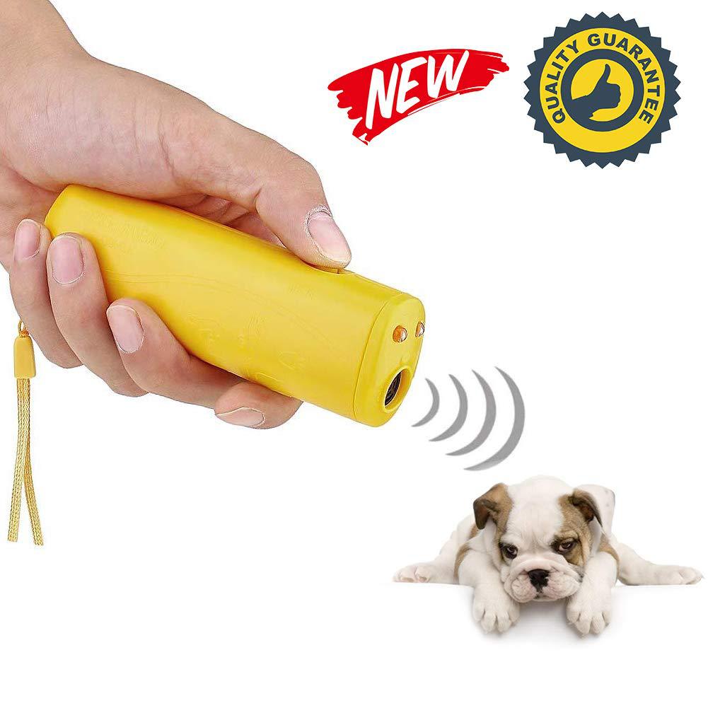 Stopp Bark Training Gerät Pet Hund Repeller Anti Bellen Trainer LED Ultraschall Anti Bellen Ultraschall Ohne Batterie: Single head yellow
