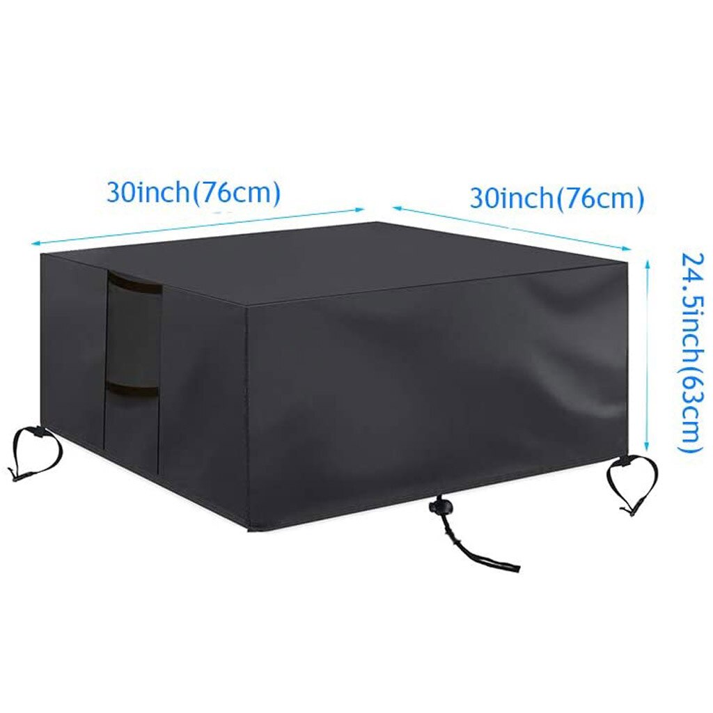 Gas Fire Cover Square - 36x36x24 Inch Waterproof Anti-uv Heavy Duty For Patio Firepit Table Storage Bag Dust Covers: B