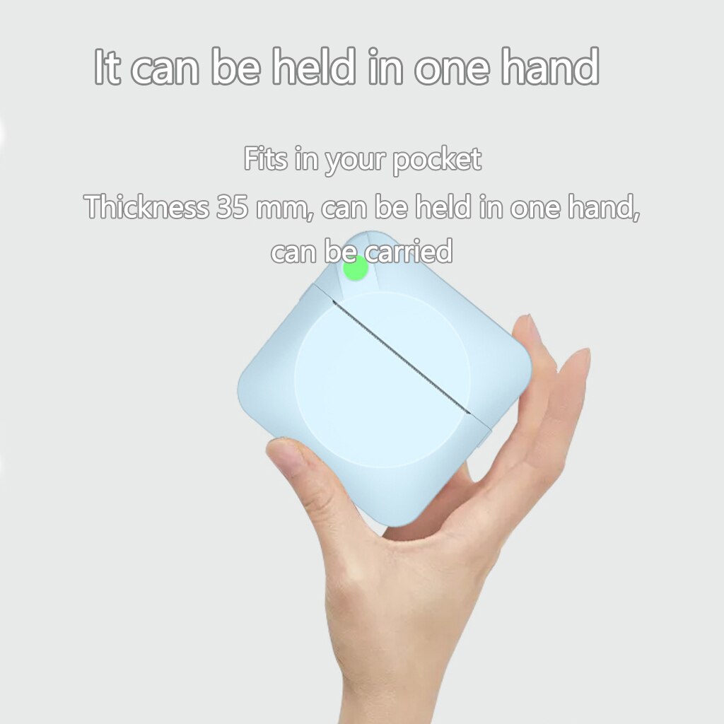 Portable Mini Printer Pocket Printer Student Note Printer Photo Text Bar Code Printer