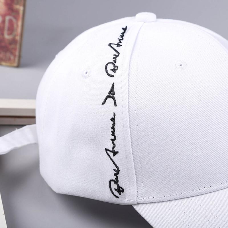 Korean Alphabet Baseball Cap Version of the Side Embroidered Cycling Hat Long Belt Ponytail Cap Curved Dome Hat