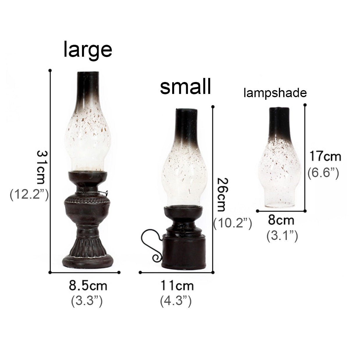 retro Glas Abdeckung Kerosin Lampe Leuchter Nostalgischen Jahrgang Cafe Bar Fenster Dekor Hause Harz Ornamente Kerze Tee Licht Halfter