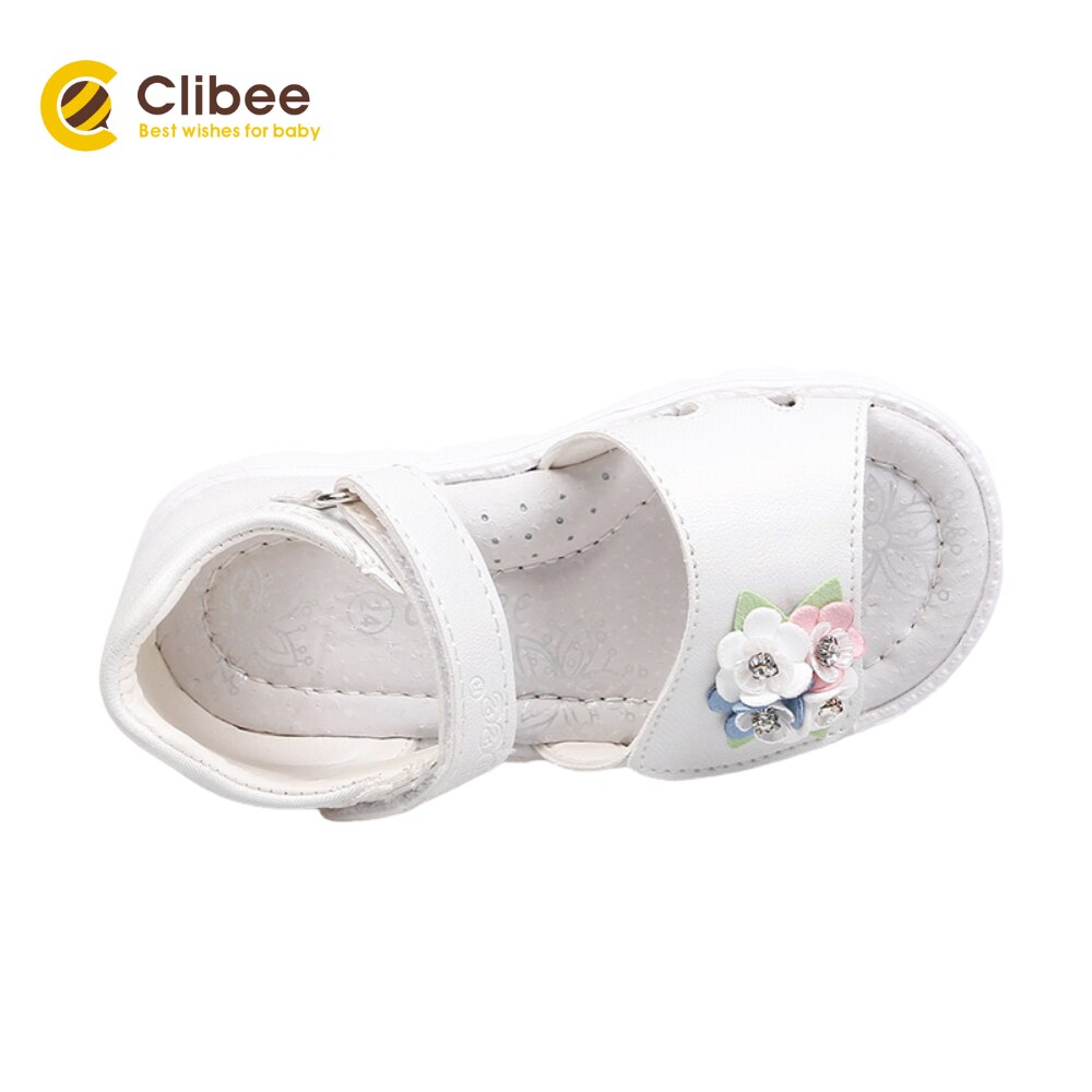 Clibee Kids Zomer Open Teen Orthopedische Sandalen Kinderen Bloem Strand Schoenen Met Haak-Loop Meisjes Platte Sandaal met Arch Ondersteuning
