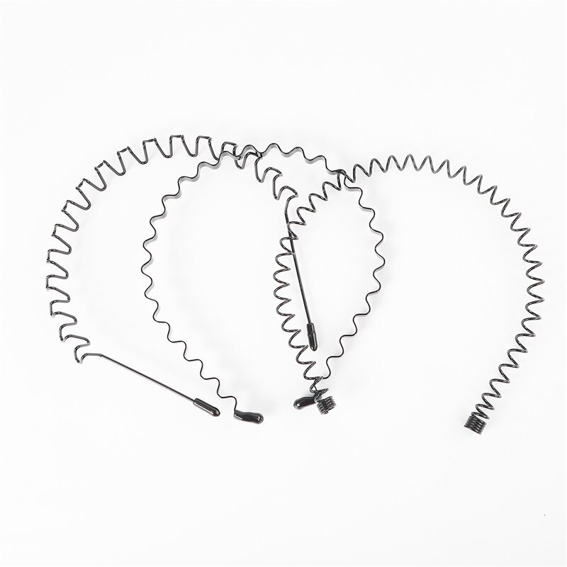 Simple Unisex Hair Band Headband Black Metal Waved Style For Unisex Invisible Sports Hair Card Hair Accessories: style-09
