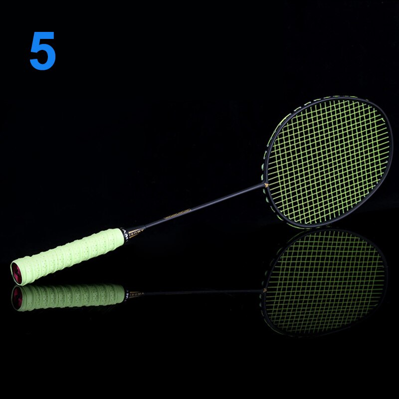 Ultralight 6U Badminton Racket Carbon Portable Free Grips Sports: 5