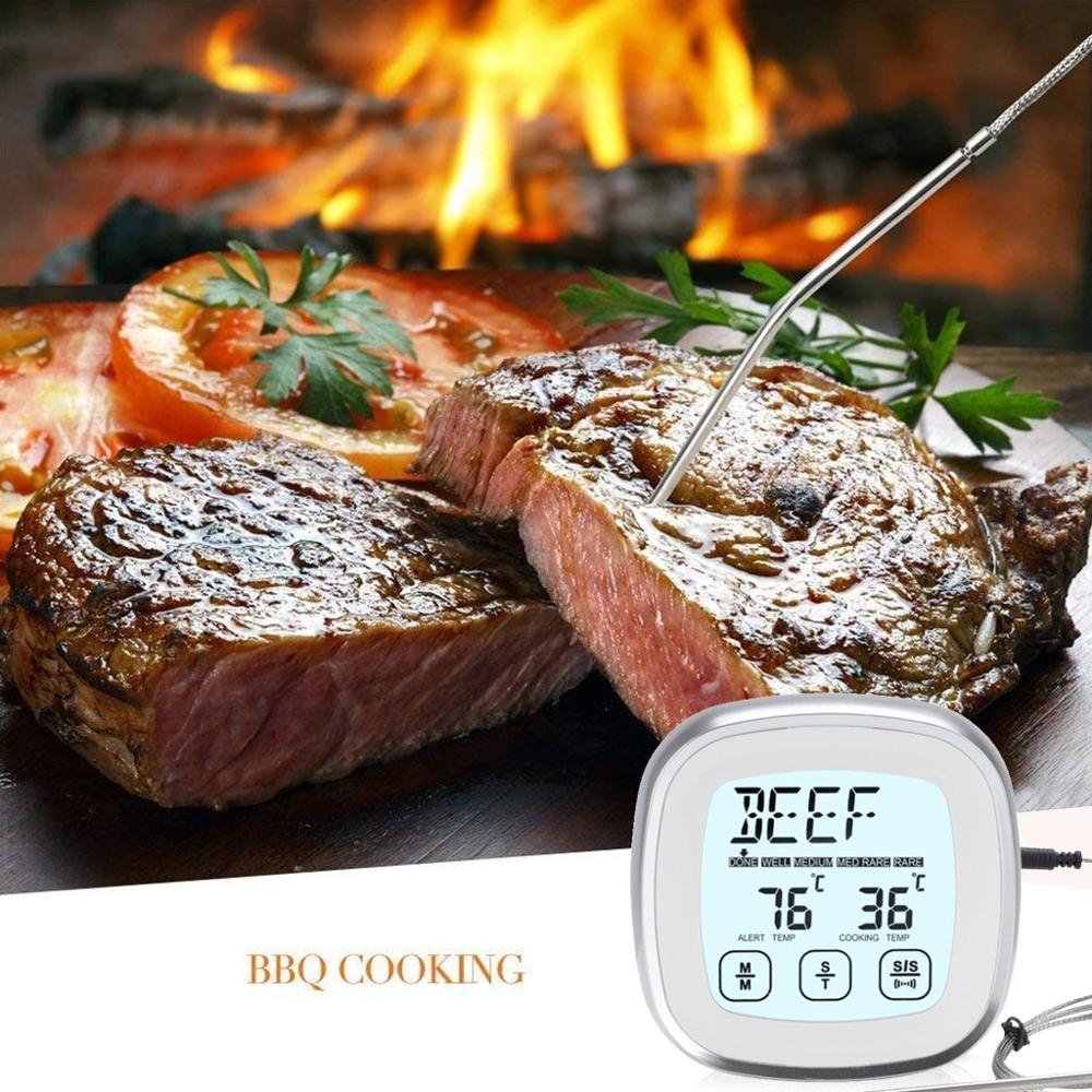 Voedsel Thermometer Elektronische Timing Multifunctionele Barbecue Thermometer & Rvs Probe Koken Keuken Thermometer