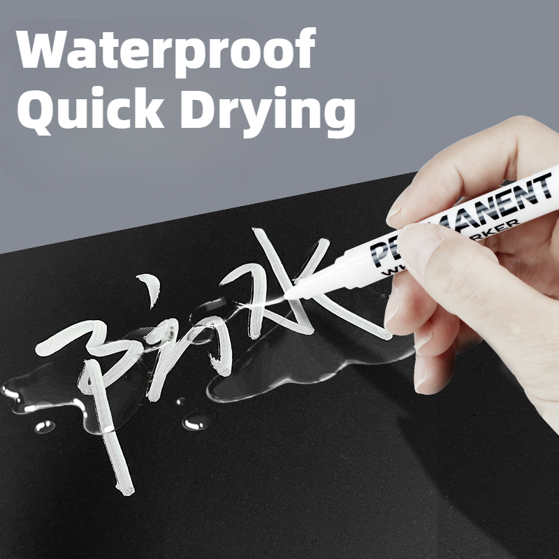 1/3/6 szt. Białe Markery Pisaki Akrylowe robić Malowania Kamieni Ceramiki Szkła Opon Metalu Płótna Wodoodporne Malowanie Białe Markery