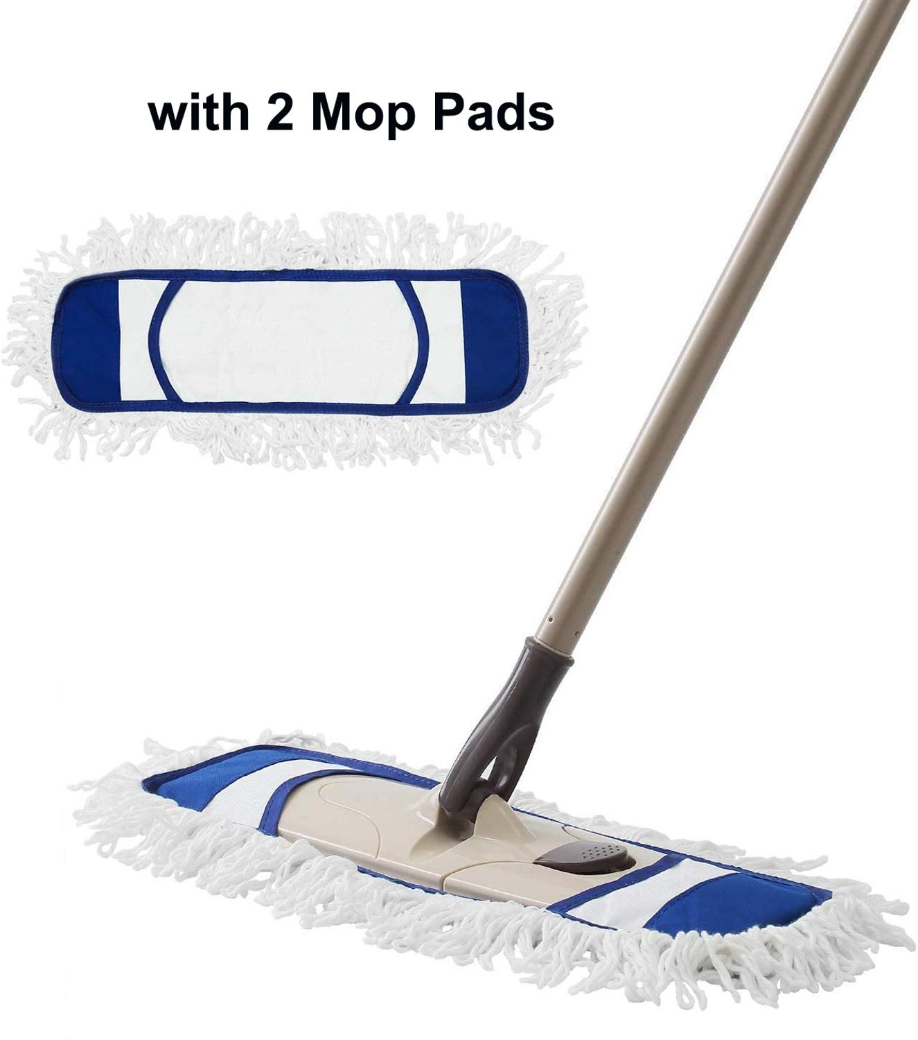 Cleanhome Microfiber Mop with Extendable Adjustable Handle and 2 Washable Pads for Wet & Dry Floor Cleaning: Mop