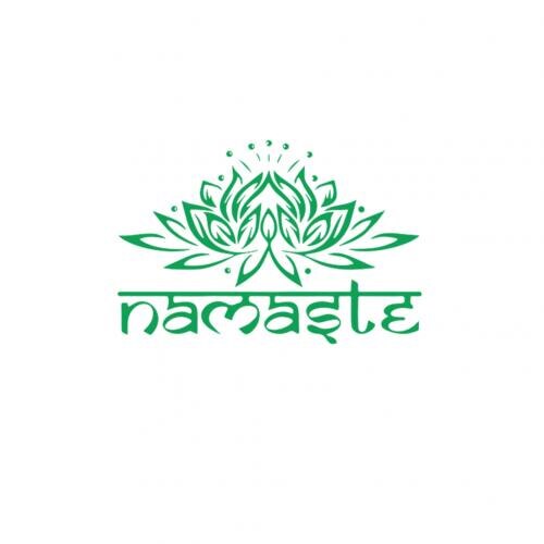 1Pc Removable Indian Namaste non toxic Namaste Lotus Wall Sticker Living Room Background Decal Mural Home Decor: Green