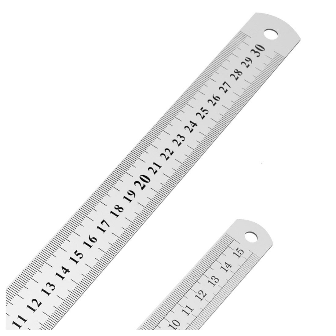 PPYY -Stainless Steel Ruler 12 Inch + 6 Inch Metal Rulers