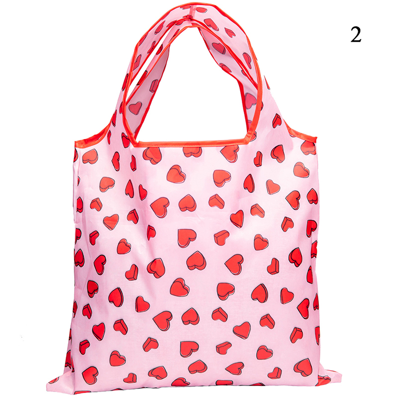 Printing Foldable Eco-Friendly Shopping Bag Tote Folding Pouch Handbags Convenient Large-capacity For Travel Grocery Bag