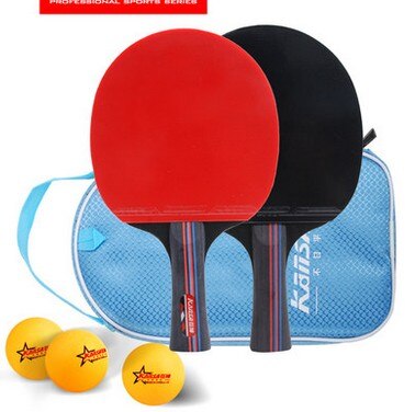 tafeltennis racket Ddouble Puistjes-in rubber Ping Pong Racket tenis de mesa tafeltennis