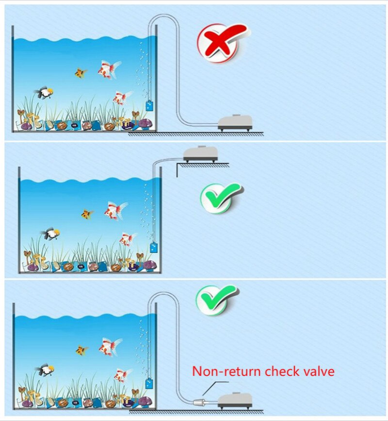 Aquarium Mini Air Compressor Fish Tank Silent Air Pump Oxygen Maker Pump Aerator Aquarium Accessories Used With Air Stone Valve
