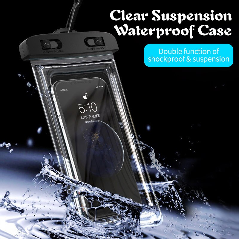 YBD 6.5 inch Below Waterproof Case for iPhone 11 Huawei Xiaomi Redmi 9 TPU Waterproof Case for Samsung Galaxy A21s A11