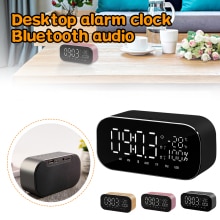 Smart Alarm Clock with Bluetooth Speaker Dual Alarm Clock Portable Clock 3 Lightness for Bedroom Study