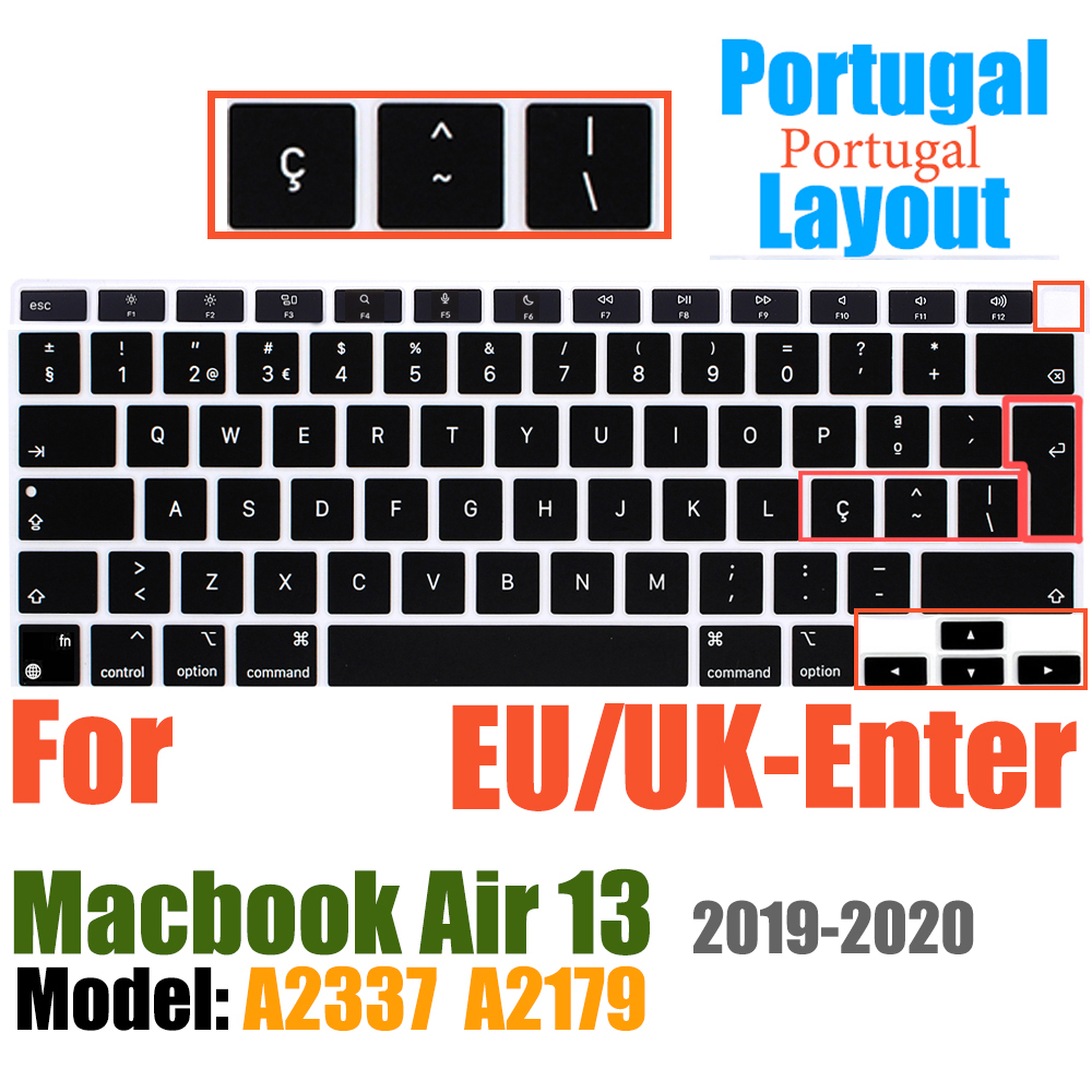 Keyboard Cover For MacBook Air 13 inch Release A2337 M1 A2179 with Touch ID Waterproof Protective Silicone Skin: WHITE