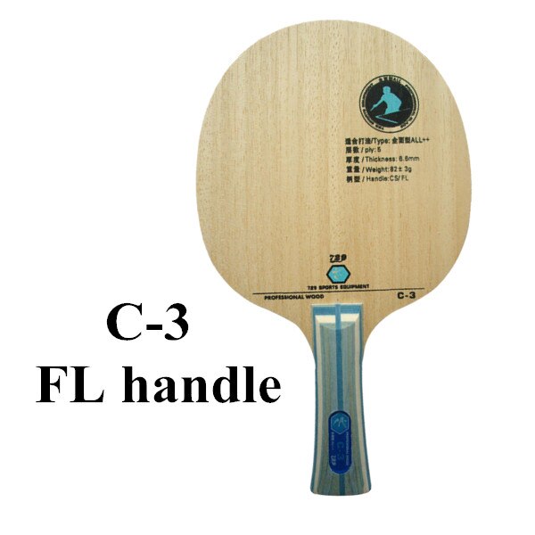 RITC 729 C-3 de la Amistad (C3, C 3) Hoja de tenis de mesa de madera All ++ para raqueta de ping pong: FL C-3