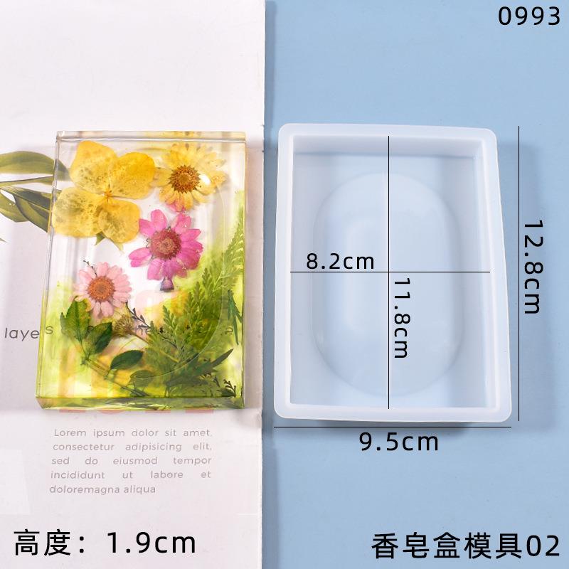 DIY Handmade Soap Box Silicone Mold Soap Dish Tray Resin Casting Mold Epoxy Resin Ring Dish Holders Resin Soap Tray Molds Home: 01