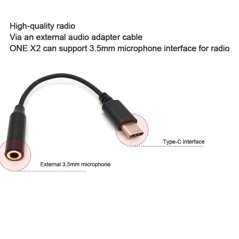 Officiële Mic Audio Adapter Kabel Compatibel Met-Insta360 Een X2 Sport Camera Ondersteuning Externe Radio Apparatuur